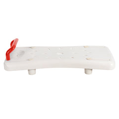 SWANEW Badewannensitz Senioren, Badewannenbrett zum Sitzen, Sitzbrett für Badewanne mit Rot Griff, Brett für Wannensitz Plastik, Stuhl für Badezimmer Ältere, Tragkraft 150 kg