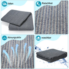SWANEW Vorzeltteppich Outdoor Camping Teppich Zeltteppich HDPE Zeltunterlage Campingteppich Campingmatte Grau Blau