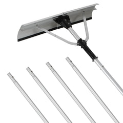 SWANEW Photovoltaik Schneeschieber, Aluminium Schneeschaufel, Dachräumer, 196-636cm