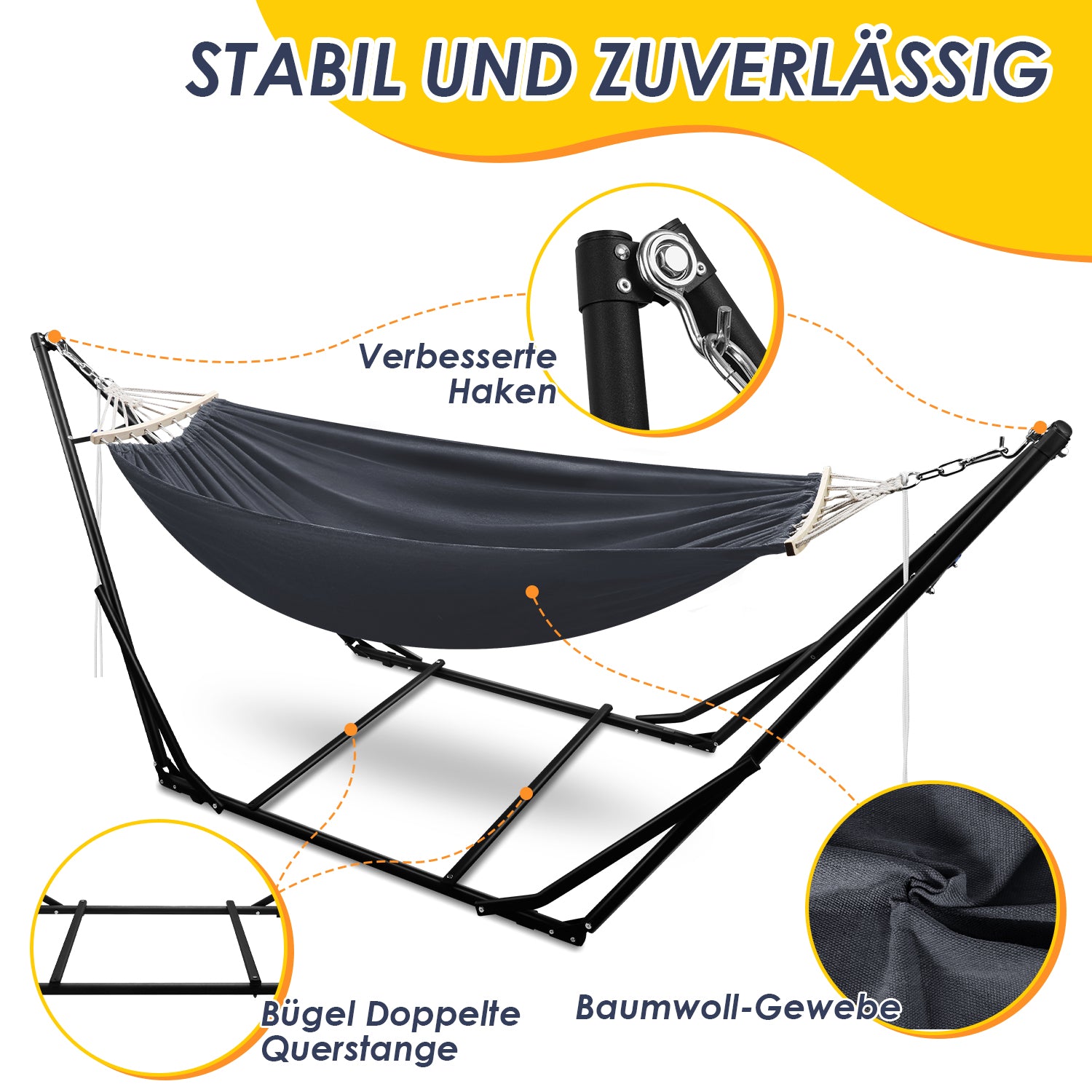 Hängematte mit Gestell