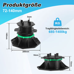 SWANEW Stelzlager Höhenverstellbar, Terrassenlager, Fliesen Plattenlager, 19-140mm