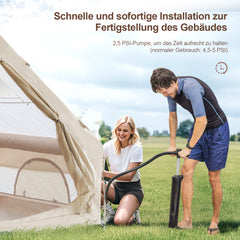 SWANEW Aufblasbares Zelt, Campingzelt, Familienzelt mit Fenster und Tür, 6.3㎡/12㎡