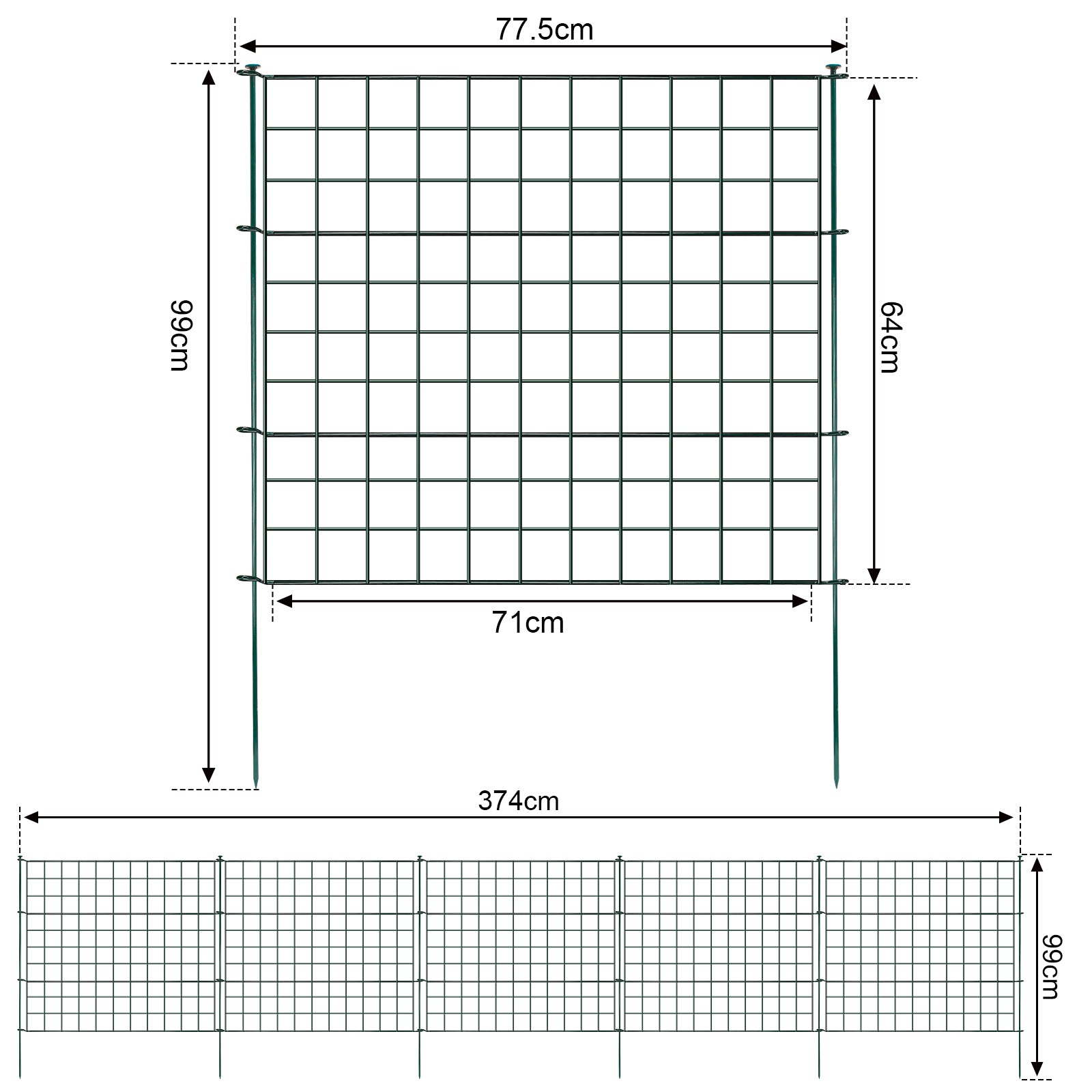 Teichzaun Gartenzaun Steckzaun