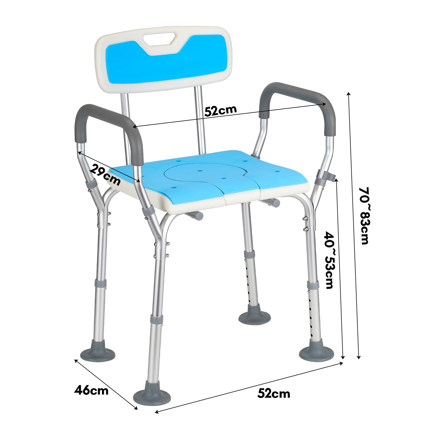 3 in 1 Duschhocker & Toilettenstuhl für Senioren