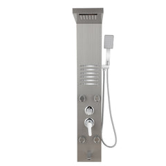 SWANEW Duschpaneel mit Armatur, 5 Funktionen, Verstellbare Massagedüsen, Wandduschpaneel Duschsäule, Edelstahl
