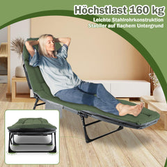 SWANEW Karpfenliege, Angelliege Bed Chair mit Aufbewahrungstasche, Faltbar