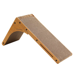 SWANEW Katzen Kratzbrett L förmig Kratzpappe Kratzmatte Eckkratzbrett, 62 cm Hohe Katzenkratzbrett mit Ballspielzeug