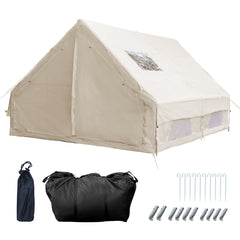 SWANEW Aufblasbares Zelt, Campingzelt, Familienzelt mit Fenster und Tür, 6.3㎡/12㎡