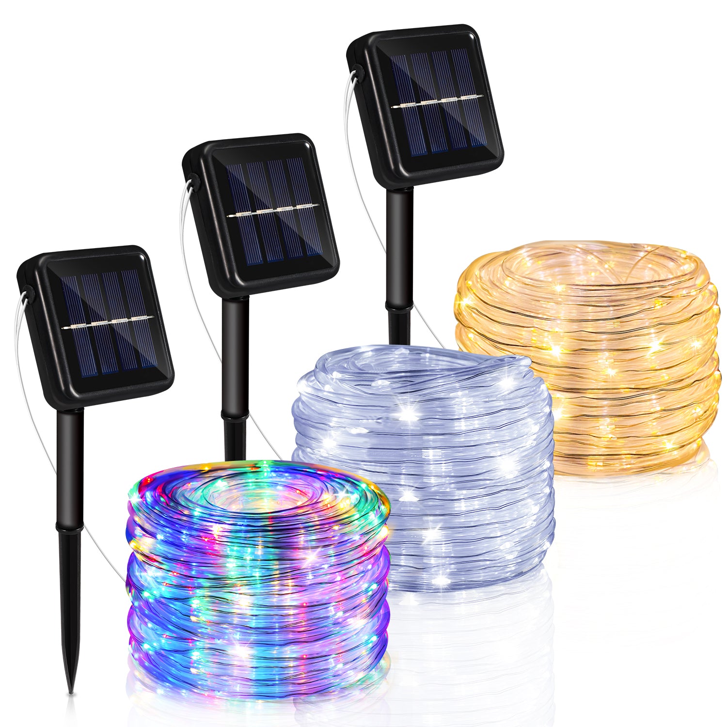 SWANEW Solar LED Lichtschlauch für Außen, 100 LEDs Lichterschlauch, IP – Swanew