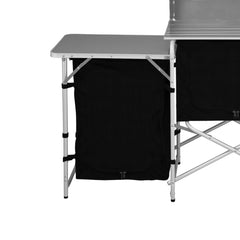 SWANEW Faltbar Campingküche,Campingschrank mit Tragetasche,Alu Outdoor Camping Küche,Zeltschrank,Küchenbox