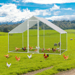 SWANEW Hühnerstall Freilaufgehege, Hühnerhaus Outdoor Geflügelstall, 3x2x2m(LxBxH)