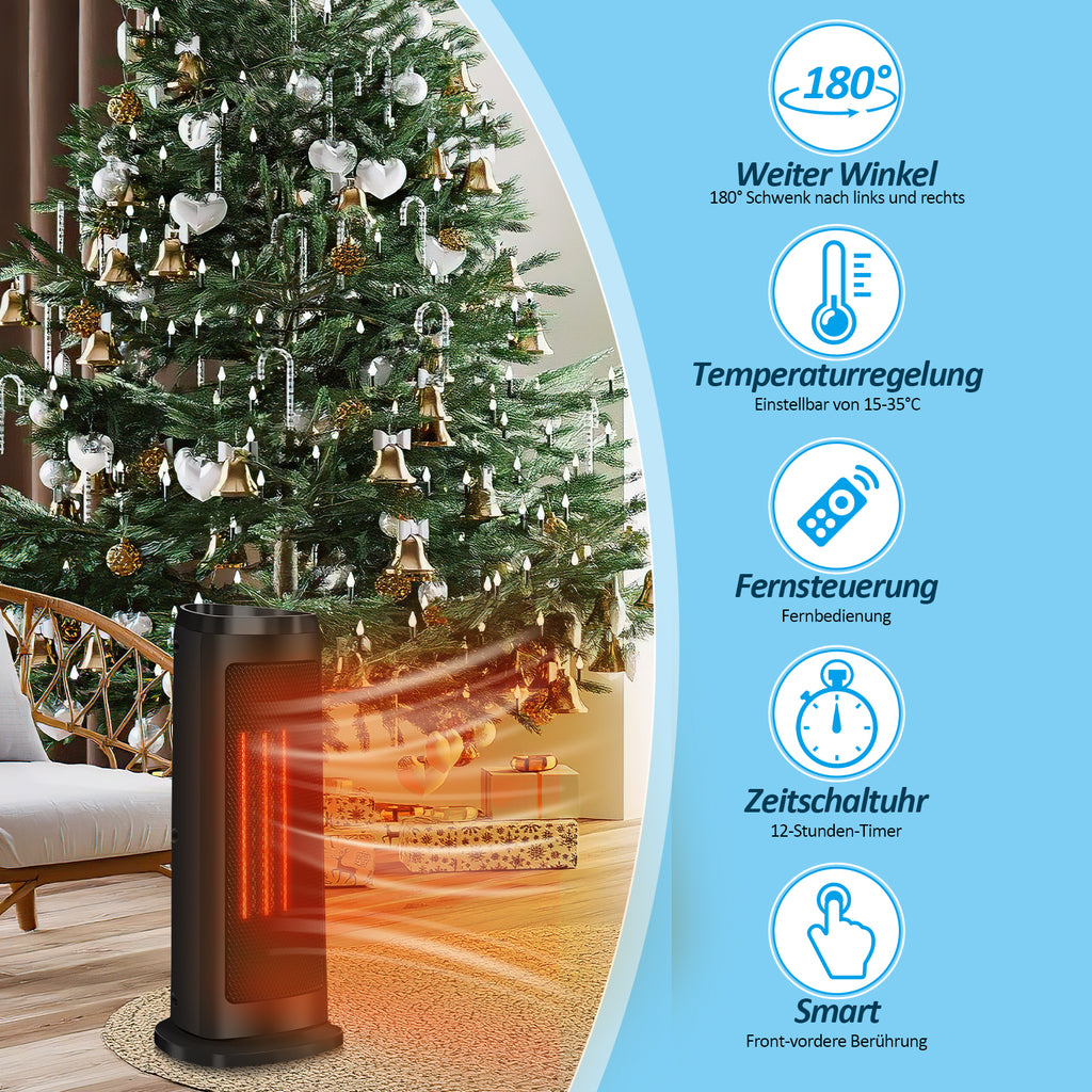 SWANEW Heizlüfter leise Weiß Heizung Konvektor 2000W Schnellheizer Angebot Heizgerät