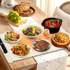 SWANEW Warmhalteplatte Elektrisch, 240W Faltbare Speisenwärmer, mit Kindersicherung, 65x38 cm