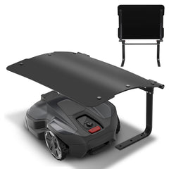 SWANEW Mähroboter Garage, Rasenmäher Garage mit Zusammenklappbar Dach, Regenschutz für Roboter-Rasenmäher