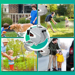 SWANEW Schlauchtrommel Wasser, 20-30m Schlauchaufroller Wandmontage, Gartenschlauch