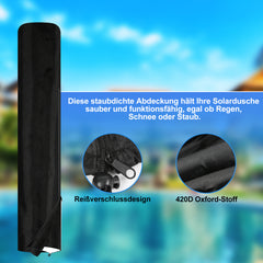 SWANEW Solardusche 20/35/40 Liter Solar Gartendusche Inkl. Schutzhaube und 180° Regenduschkopf, bis 60°C, 50 PSI Wasserdruck, ohne Stromanschluss, für den Garten Urlaub und Camping