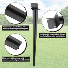 SWANEW Bodenhülse Einschlaghülse, Pfostenträger zum Einschlagen, Bodendübel