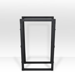 SWANEW Kaminholzregal innen metall Brennholzregal für innen außen, Kaminholzständer, Holzstapelhilfe, Schwarz