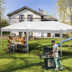 SWANEW Faltpavillon mit Zentralverriegelung, Pop Up Pavillon, 3x6m, UV-Schutz, Wasserdicht