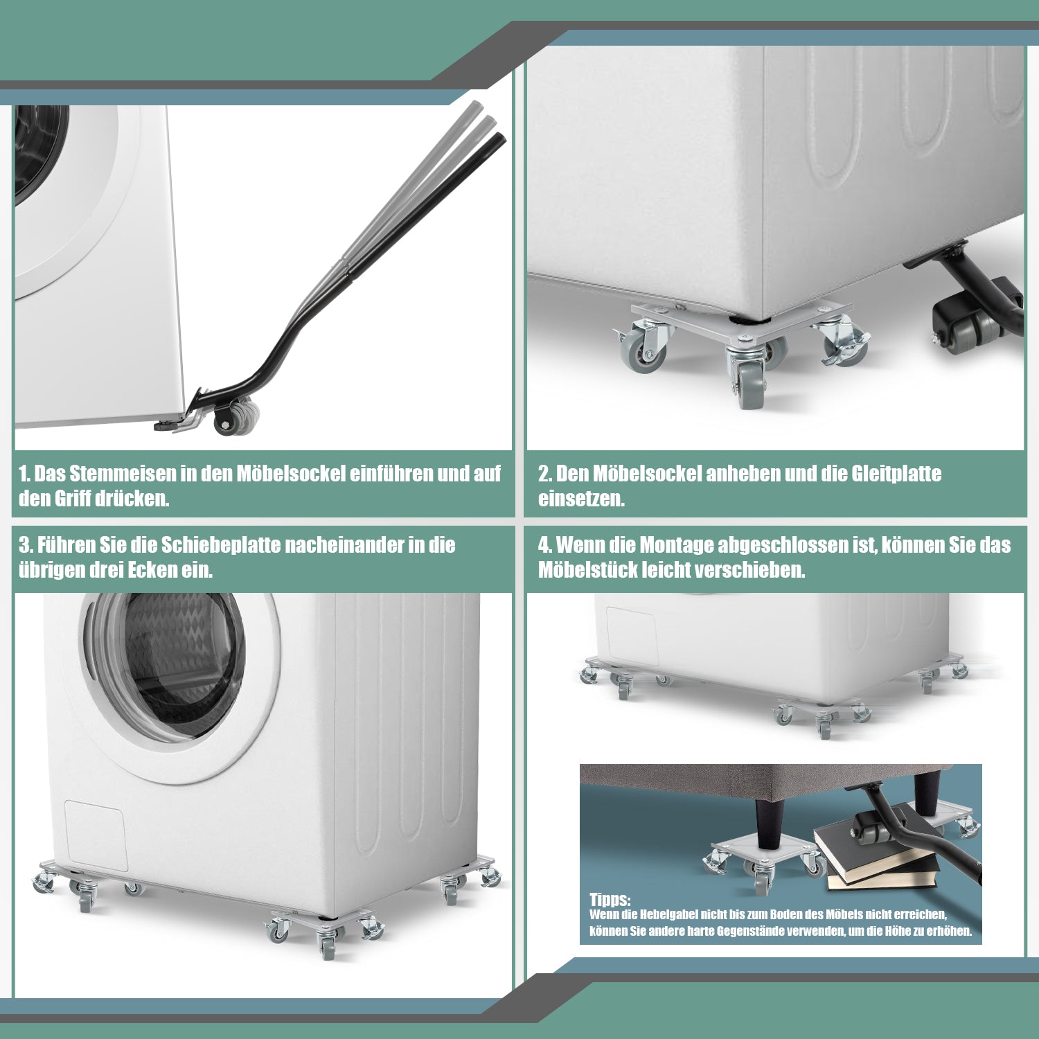 Möbelroller Set Max 600KG