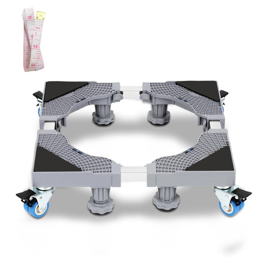 SWANEW Waschmaschinen Untergestell, 41-65cm 8 Füße und 4 Räder, Verstellbare Waschmaschine Sockel, Podeste & Rahmen für Gefrierschrank