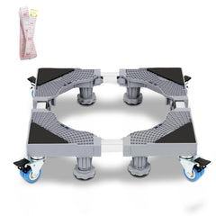 SWANEW Waschmaschinen Untergestell, 41-65cm 8 Füße und 4 Räder, Verstellbare Waschmaschine Sockel, Podeste & Rahmen für Gefrierschrank