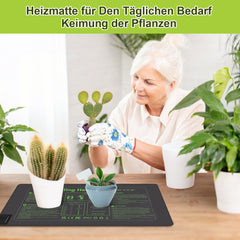 SWANEW Heizmatte Pflanzen mit Thermostat, Wärmematte, IP67 Wasserdicht, 27W/55W