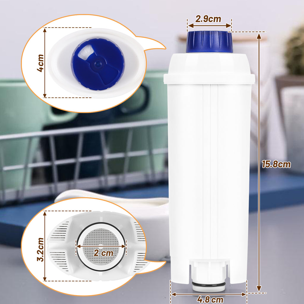 SWANEW Wasserfilter für DeLonghi DLS C002, Zubehör für Kompatibel mit DeLonghi-Modellen, ESAM, ECAM, BCO EC Kaffeevollautomaten