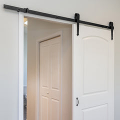 SWANEW Schiebetürbeschlag Komplettset - Schiebetürsystem für Holztüren und Falttüren Laufschiene-Schiene