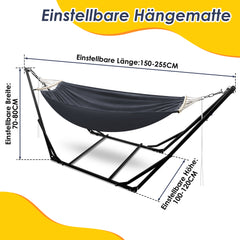 SWANEW Hängematte mit Gestell, Hängematten, Hängesessel, Mit Tragetasche Metallgestell bis 150 kg