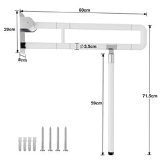 SWANEW WandstĂźtzgriff Toilette, Klappgriff Haltegriff Dusche, Rutschfeste WC Aufstehhilfe Sicherheitsgriff