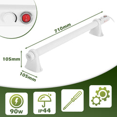 SWANEW Gewächshausheizung, 55W/90W/135W Gewächshaus Heizung, Elektrische Heizung mit eingebautem, für Gewächshäuser