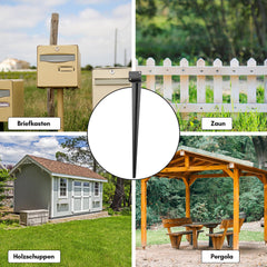 SWANEW Bodenhülse Einschlaghülse, Pfostenträger zum Einschlagen, Bodendübel