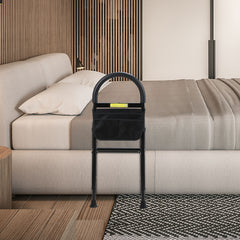 SWANEW Aufstehhilfe Bett, Aufstehhilfe Bett Senioren, mit Sensorlich, Aufstehhilfen mit Lagerung Tasche, Aufstehhilfe Höhenverstellbarer, Haltegriffe für Senioren