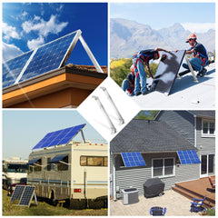 SWANEW Solarpanel Halterung 0-60°Individuell Verstellbar Flachdach Befestigung Montage,Solarmodul Halterung,Solarpanel Befestigung