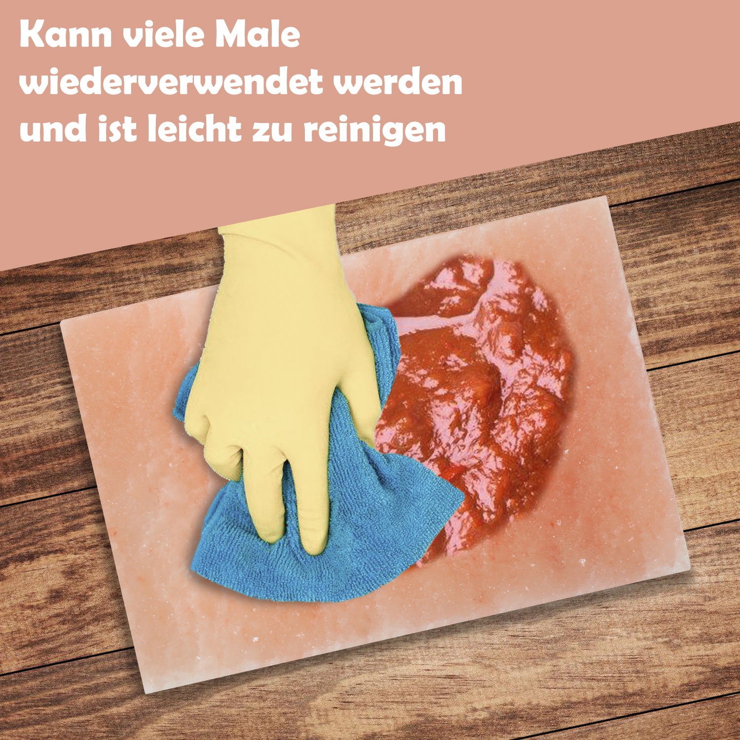 Salzstein zum Grillen 20x30x3cm