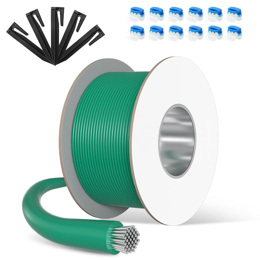 SWANEW Begrenzungskabel Set, Ø2,7m bissfest Mähroboter Erdnägel Kabelverbinder