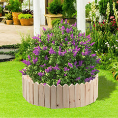 SWANEW Rasenkante Holz, Beetumrandung, Steckzaun, Gartenpalisade