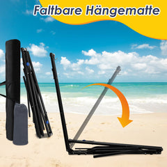 SWANEW Hängematte mit Gestell, Hängematten, Hängesessel, Mit Tragetasche Metallgestell bis 150 kg
