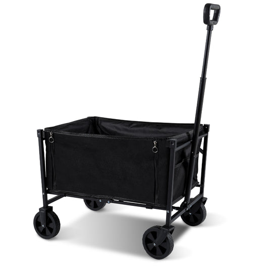 SWANEW Bollerwagen, Ware Gerätewagen, Handwagen, Transportwagen, mit klappbarer Seitenwand, 60 L