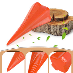 SWANEW Spaltkeil, Holz-Spaltgranate aus Carbon-Stahl 17cm Ø 7,4cm Keil Holzspaltkeil, Fällkeil Scheitkeil Drehkeil Spaltwerkzeug Keil