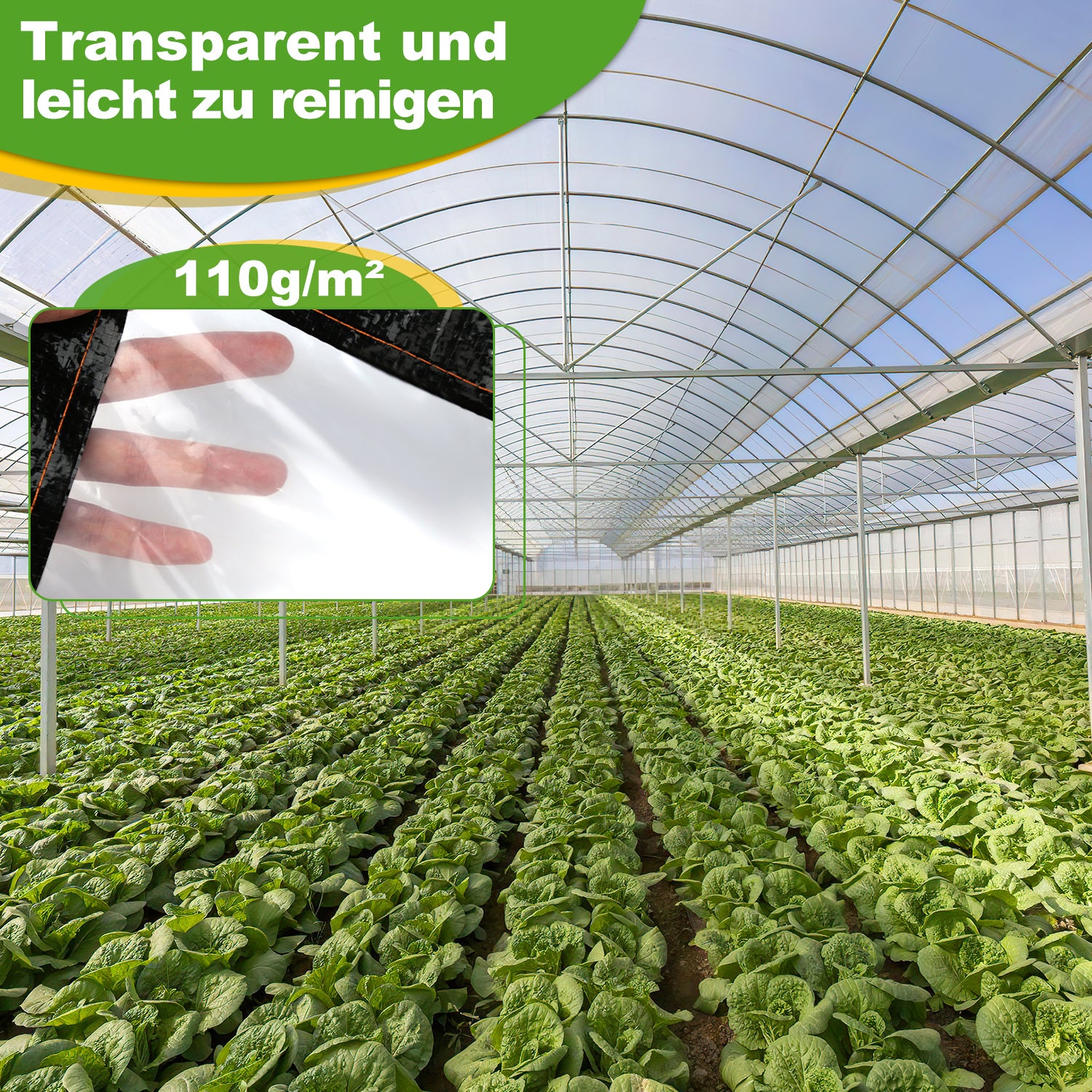 SWANEW Abdeckplane Wasserdicht, Transparente Plane mit ösen und Seil, Gartenplane, für Terrasse Gewächshaus
