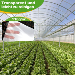 SWANEW Abdeckplane Wasserdicht, Transparente Plane mit ösen und Seil, Gartenplane, für Terrasse Gewächshaus