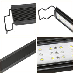 SWANEW Aquarium LED Beleuchtung RGB Spectrum, Aquarienbeleuchtung Dimmbare, Aquarium Lampe mit ausziehbarer Halterung, Aquariumleuchte