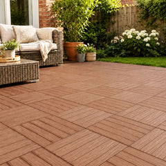 SWANEW 30x30cm PP Terrassenfliesen, Balkonfliesen, Klick-Verlegung