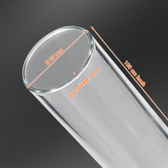 SWANEW Borosilikatglasrohr 3 mm, Ø80 mm x 100 cm, Ersatzglas Pelletfackel