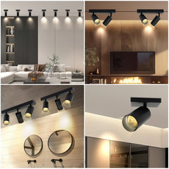 SWANEW Deckenstrahler GU10 4W, Drehbar 350° Deckenleuchte Strahler, Warmweiß 1/2/3-flammig Deckenspot, Wandstrahler, Deckenlampe