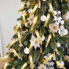 SWANEW Eiszapfen lichterkette, 40LEDs Eiszapfen, Weihnachtsbeleuchtung Innen & Außen Deko