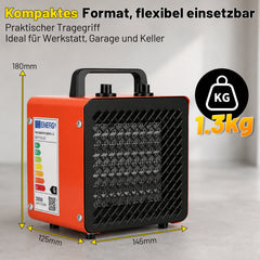 SWANEW Heizlüfter 2000W, 3000W, Bauheizer mit Thermostat