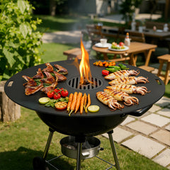 SWANEW Feuerplatte 80 cm aus Carbonstahl